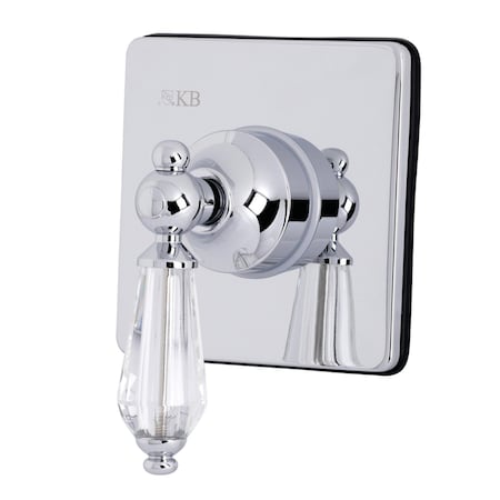 Kingston Brass KS3041WLL Sgl-Handle 3-Way Diverter Valve W/Trim Kit, Polished Chrome KS3041WLL